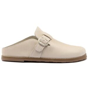 Larroude Milan Clog in Mushroom Grey Suede